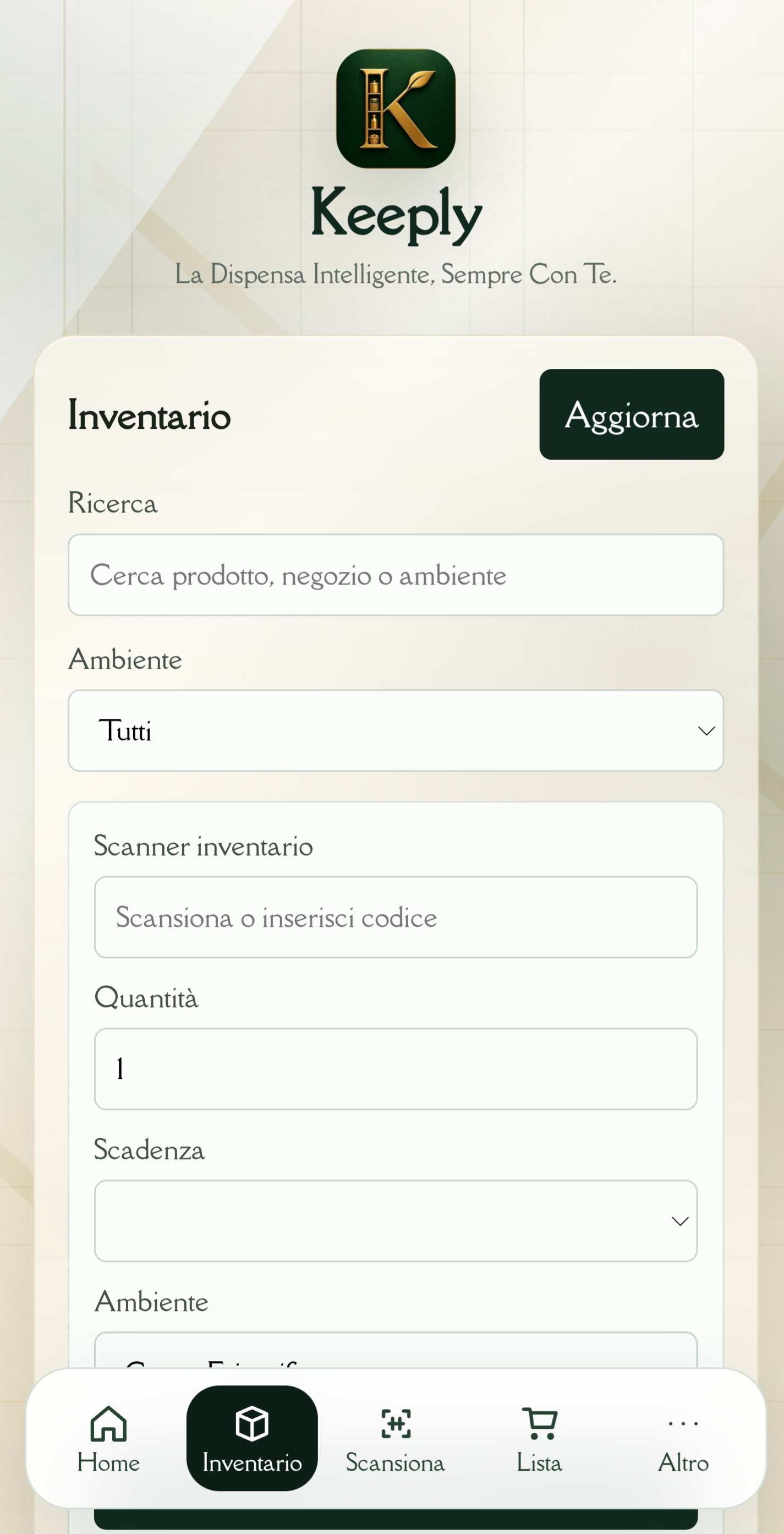 Inventario Keeply